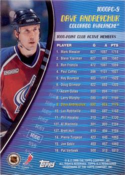 2000-01 O-Pee-Chee - 1000-Point Club #1000PC-9 Dave Andreychuk Back