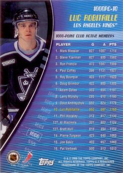 2000-01 O-Pee-Chee - 1000-Point Club #1000PC-10 Luc Robitaille Back