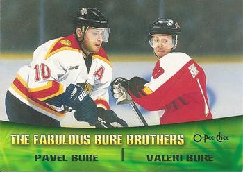 2000-01 O-Pee-Chee - Combos Jumbos #TC1 Pavel Bure / Valeri Bure Front