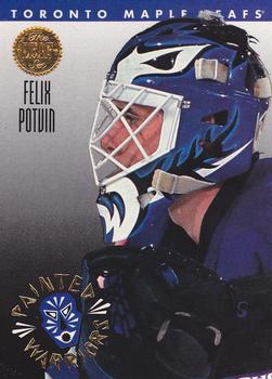 1993-94 Leaf - Painted Warriors #1 Felix Potvin Front