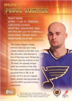 2000-01 O-Pee-Chee - NHL Draft #NHLD10 Pavol Demitra Back