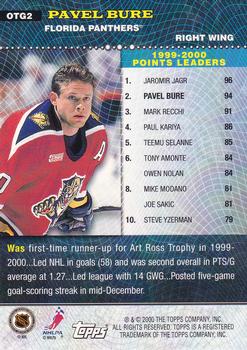 2000-01 O-Pee-Chee - Own the Game #OTG2 Pavel Bure Back