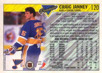 1993-94 O-Pee-Chee Premier #120 Craig Janney Back