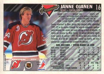 1993-94 O-Pee-Chee Premier #16 Janne Ojanen Back