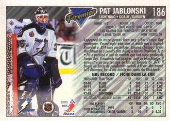 1993-94 O-Pee-Chee Premier #186 Pat Jablonski Back
