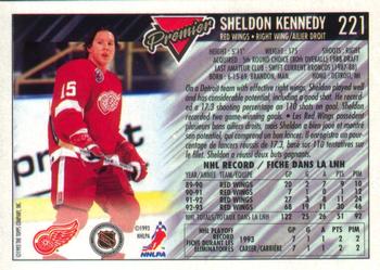 1993-94 O-Pee-Chee Premier #221 Sheldon Kennedy Back
