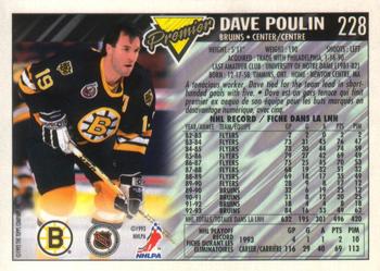 1993-94 O-Pee-Chee Premier #228 Dave Poulin Back
