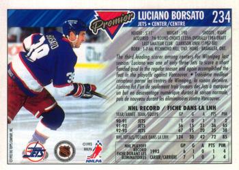 1993-94 O-Pee-Chee Premier #234 Luciano Borsato Back