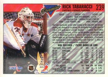 1993-94 O-Pee-Chee Premier #239 Rick Tabaracci Back