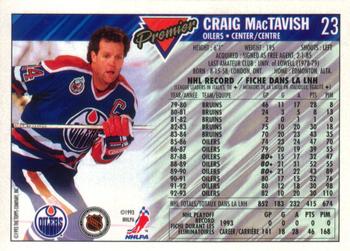 1993-94 O-Pee-Chee Premier #23 Craig MacTavish Back