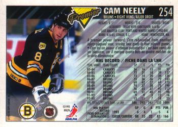1993-94 O-Pee-Chee Premier #254 Cam Neely Back
