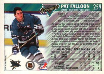 1993-94 O-Pee-Chee Premier #259 Pat Falloon Back