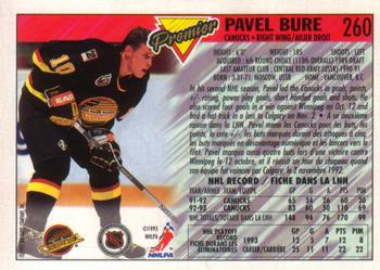1993-94 O-Pee-Chee Premier #260 Pavel Bure Back
