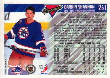 1993-94 O-Pee-Chee Premier #261 Darrin Shannon Back