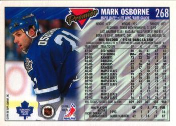 1993-94 O-Pee-Chee Premier #268 Mark Osborne Back