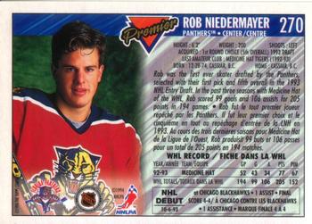 1993-94 O-Pee-Chee Premier #270 Rob Niedermayer Back