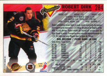 1993-94 O-Pee-Chee Premier #284 Robert Dirk Back