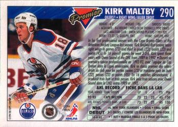 1993-94 O-Pee-Chee Premier #290 Kirk Maltby Back