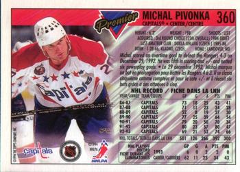 1993-94 O-Pee-Chee Premier #360 Michal Pivonka Back