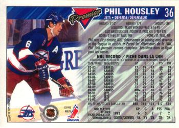 1993-94 O-Pee-Chee Premier #36 Phil Housley Back