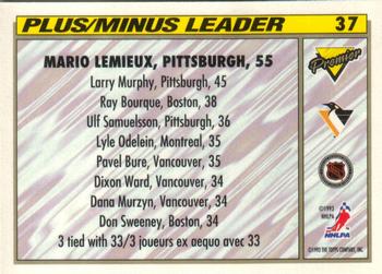 1993-94 O-Pee-Chee Premier #37 Mario Lemieux Back