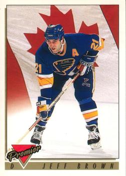 1993-94 O-Pee-Chee Premier #381 Jeff Brown Front