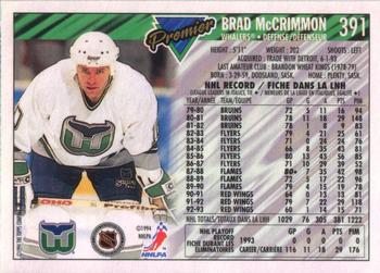 1993-94 O-Pee-Chee Premier #391 Brad McCrimmon Back