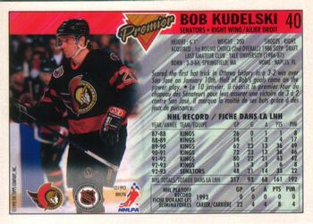 1993-94 O-Pee-Chee Premier #40 Bob Kudelski Back