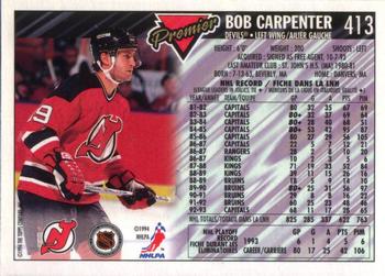 1993-94 O-Pee-Chee Premier #413 Bob Carpenter Back