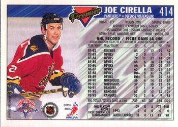 1993-94 O-Pee-Chee Premier #414 Joe Cirella Back