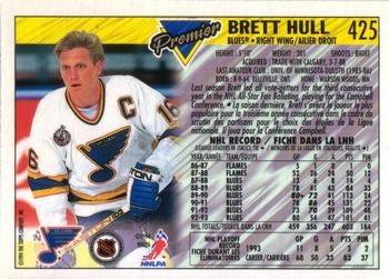 1993-94 O-Pee-Chee Premier #425 Brett Hull Back