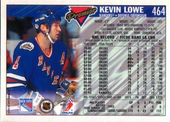 1993-94 O-Pee-Chee Premier #464 Kevin Lowe Back