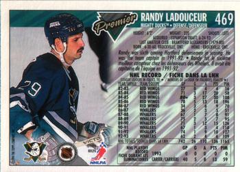 1993-94 O-Pee-Chee Premier #469 Randy Ladouceur Back