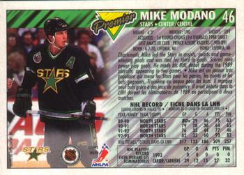 1993-94 O-Pee-Chee Premier #46 Mike Modano Back