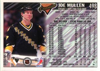 1993-94 O-Pee-Chee Premier #498 Joe Mullen Back