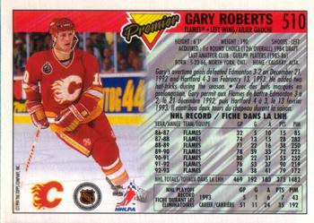 1993-94 O-Pee-Chee Premier #510 Gary Roberts Back