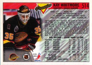 1993-94 O-Pee-Chee Premier #514 Kay Whitmore Back