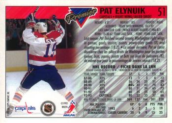 1993-94 O-Pee-Chee Premier #51 Pat Elynuik Back
