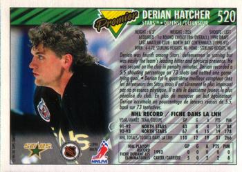 1993-94 O-Pee-Chee Premier #520 Derian Hatcher Back
