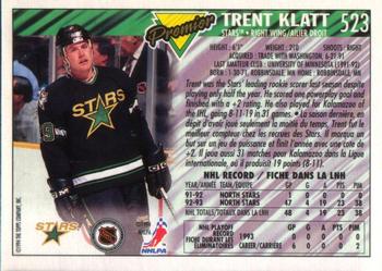 1993-94 O-Pee-Chee Premier #523 Trent Klatt Back