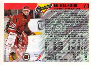 1993-94 O-Pee-Chee Premier #60 Ed Belfour Back