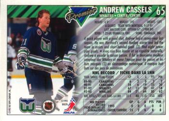 1993-94 O-Pee-Chee Premier #65 Andrew Cassels Back