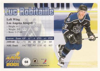 2000-01 Pacific Aurora - Pinstripes #68 Luc Robitaille Back