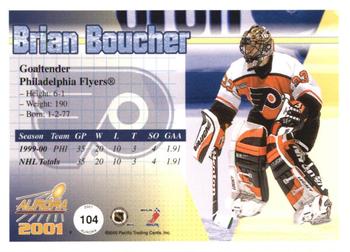 2000-01 Pacific Aurora - Pinstripes #104 Brian Boucher Back