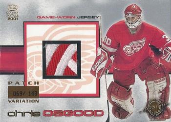 2000-01 Pacific Crown Royale - Game-Worn Jerseys Patch Variation #14 Chris Osgood Front