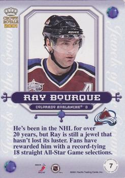 2000-01 Pacific Crown Royale - Jewels of the Crown #7 Ray Bourque Back