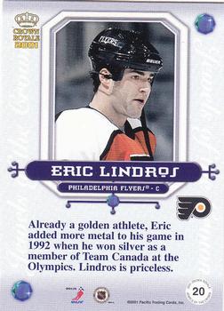 2000-01 Pacific Crown Royale - Jewels of the Crown #20 Eric Lindros Back