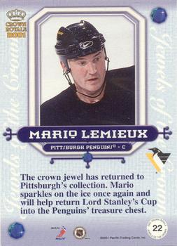 2000-01 Pacific Crown Royale - Jewels of the Crown #22 Mario Lemieux Back