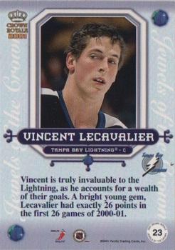 2000-01 Pacific Crown Royale - Jewels of the Crown #23 Vincent Lecavalier Back