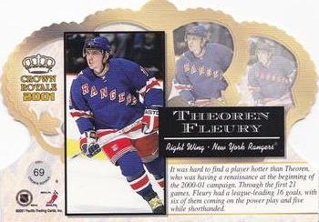 2000-01 Pacific Crown Royale - Red #69 Theoren Fleury Back
